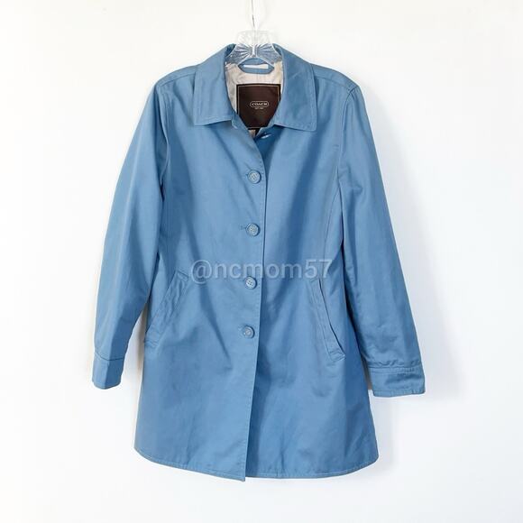 Coach Light Blue Walking Raincoat - Picture 1 of 7